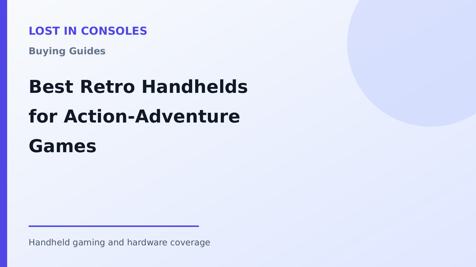 Best Retro Handhelds for Action-Adventure Games
