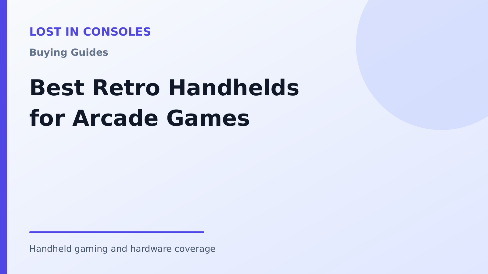 Best Retro Handhelds for Arcade Games