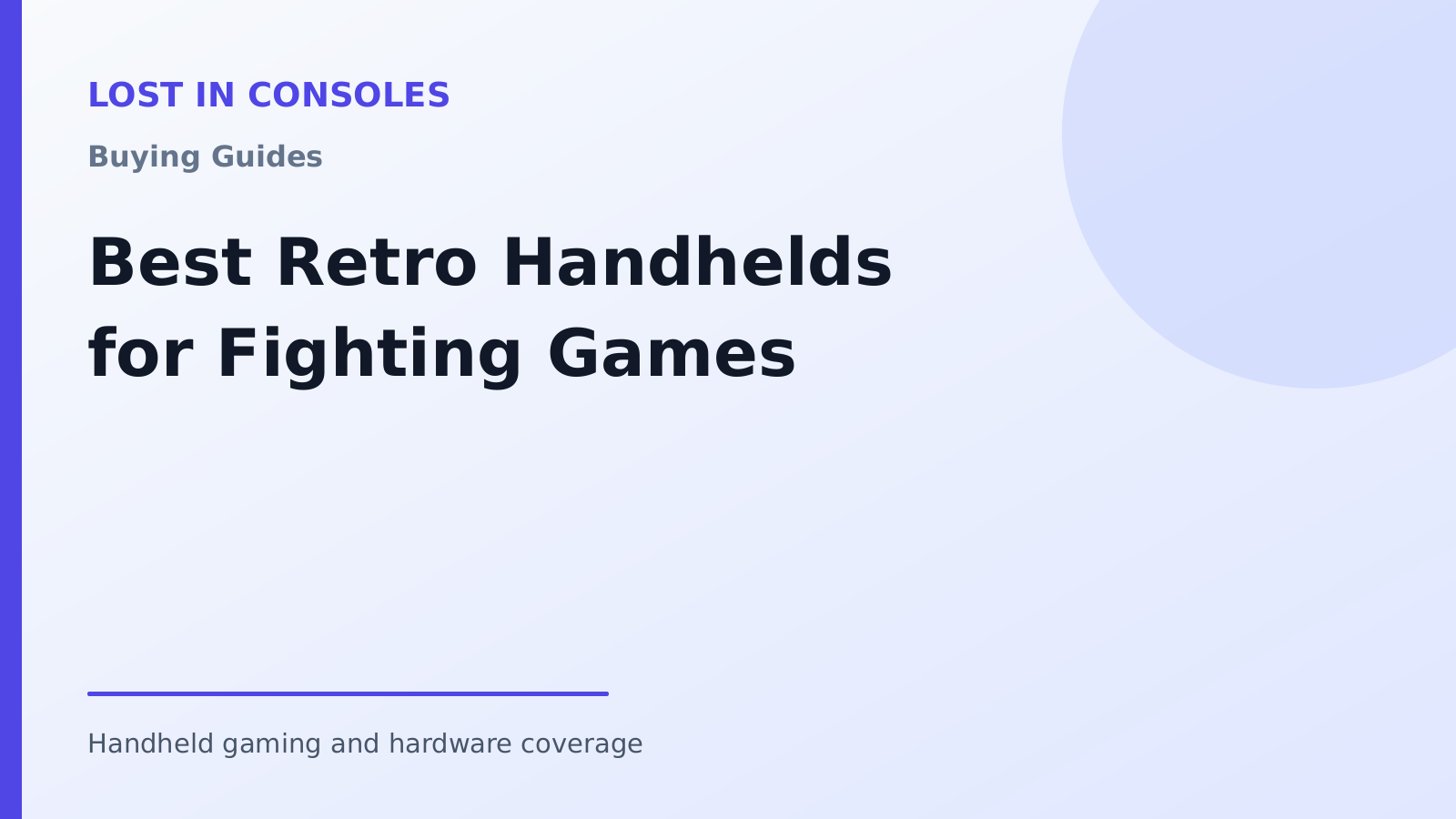 Best Retro Handhelds for Fighting Games