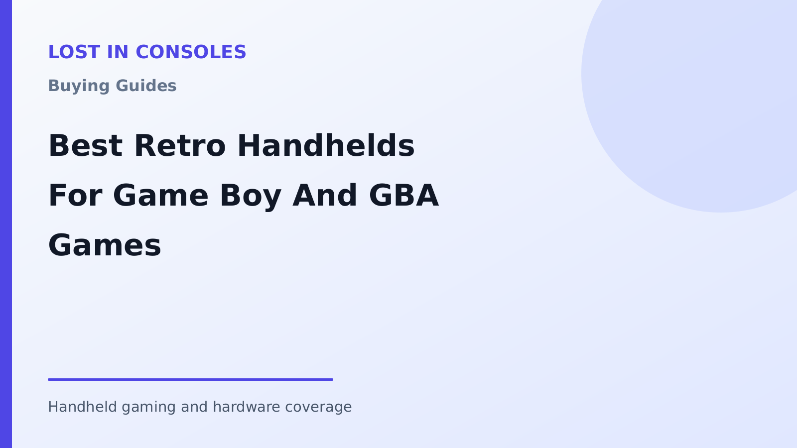 Best Retro Handhelds For Game Boy And GBA Games