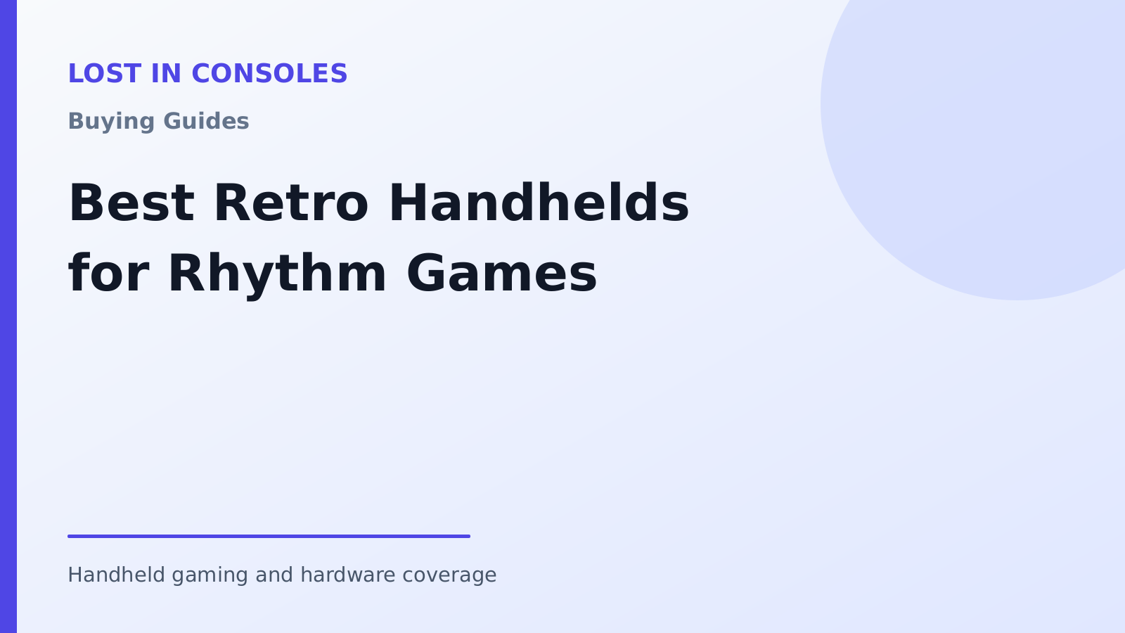 Best Retro Handhelds for Rhythm Games