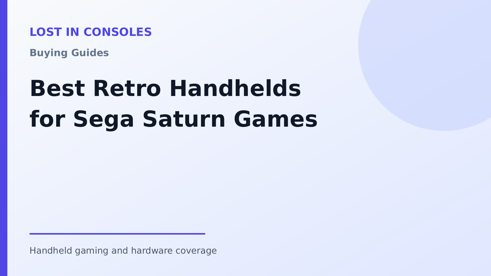 Best Retro Handhelds for Sega Saturn Games