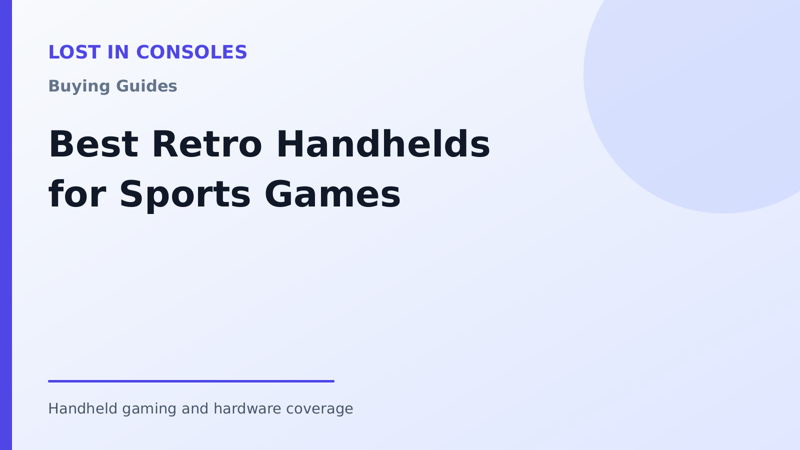 Best Retro Handhelds for Sports Games