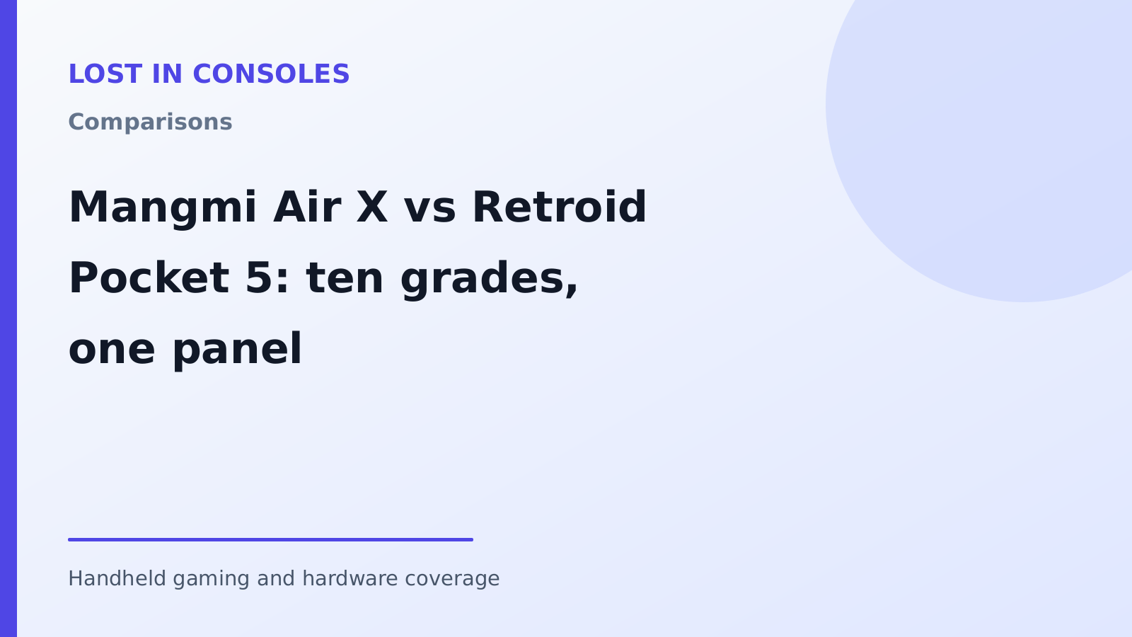 Mangmi Air X vs Retroid Pocket 5: ten grades, one panel