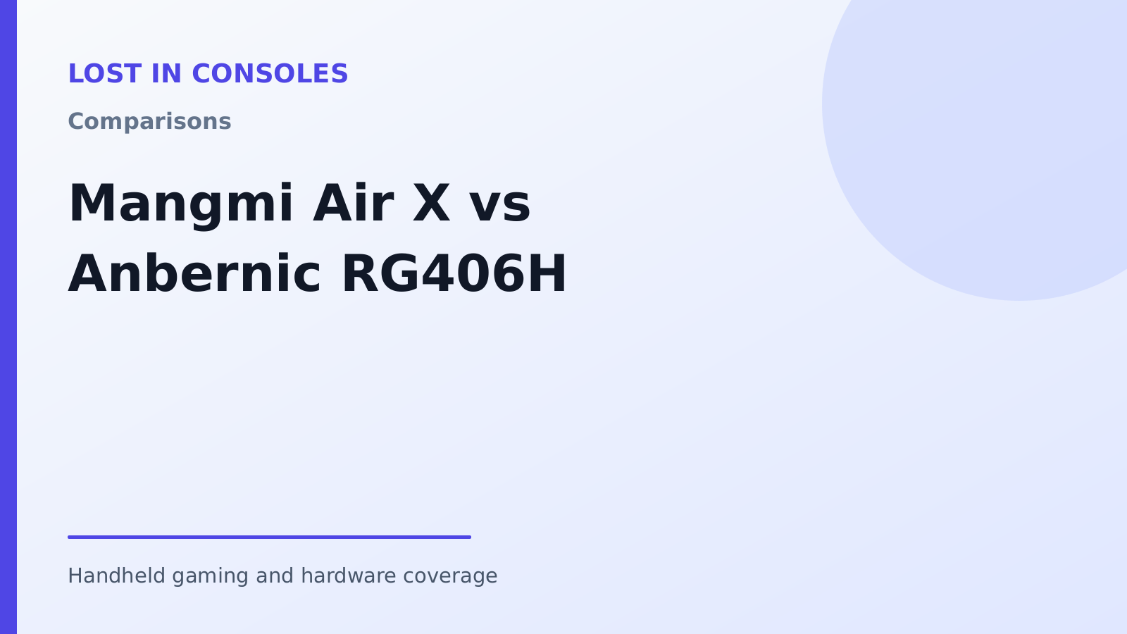 Mangmi Air X vs Anbernic RG406H