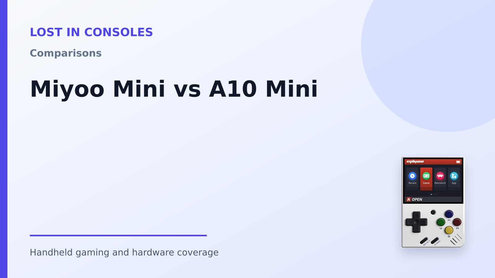 Miyoo Mini vs A10 Mini