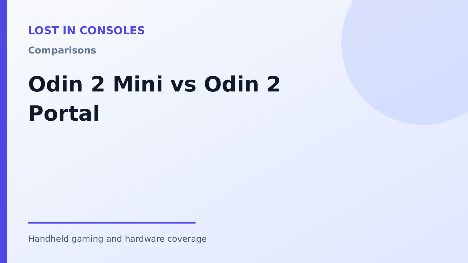 Odin 2 Mini vs Odin 2 Portal