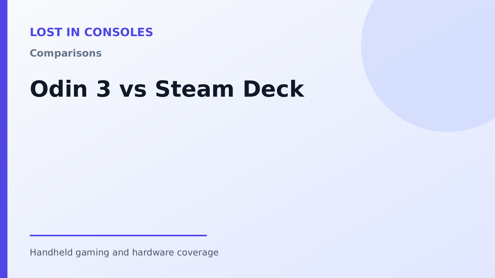 Odin 3 vs Steam Deck