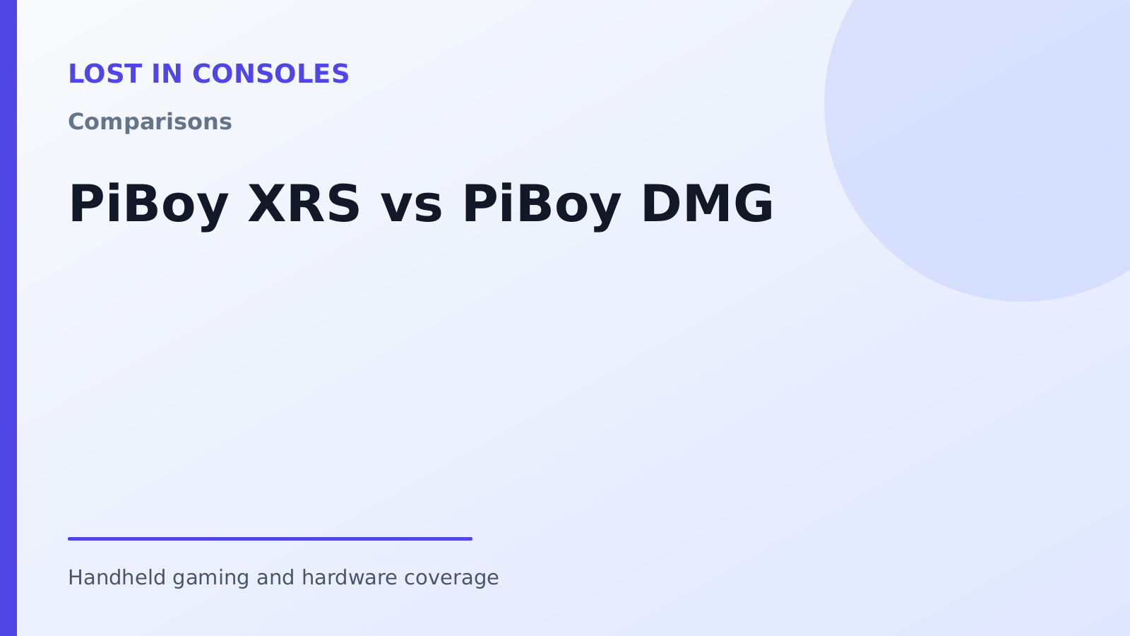 PiBoy XRS vs PiBoy DMG