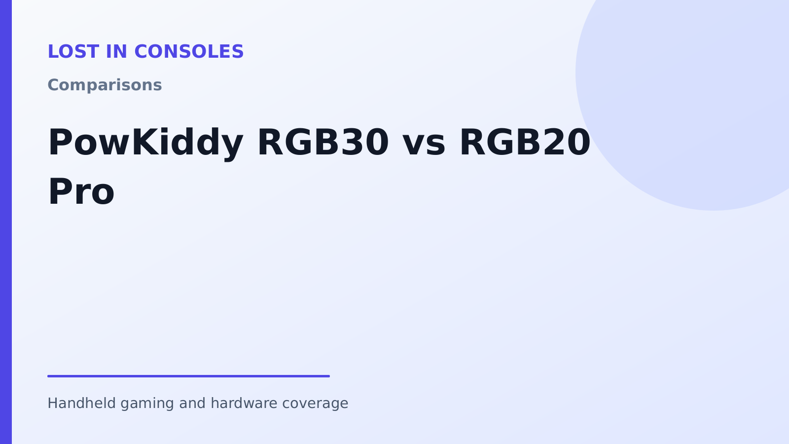 PowKiddy RGB30 vs RGB20 Pro