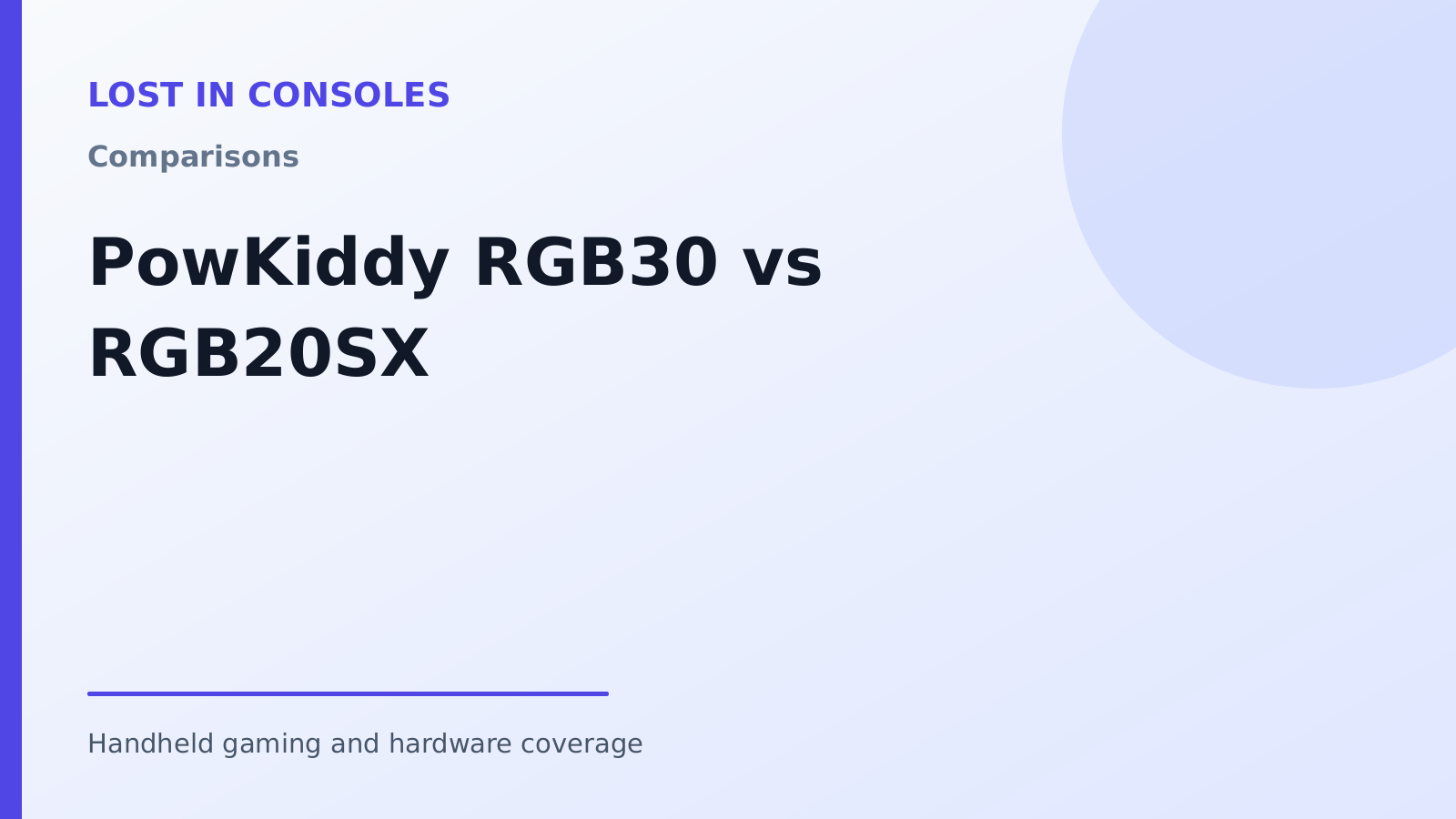 PowKiddy RGB30 vs RGB20SX