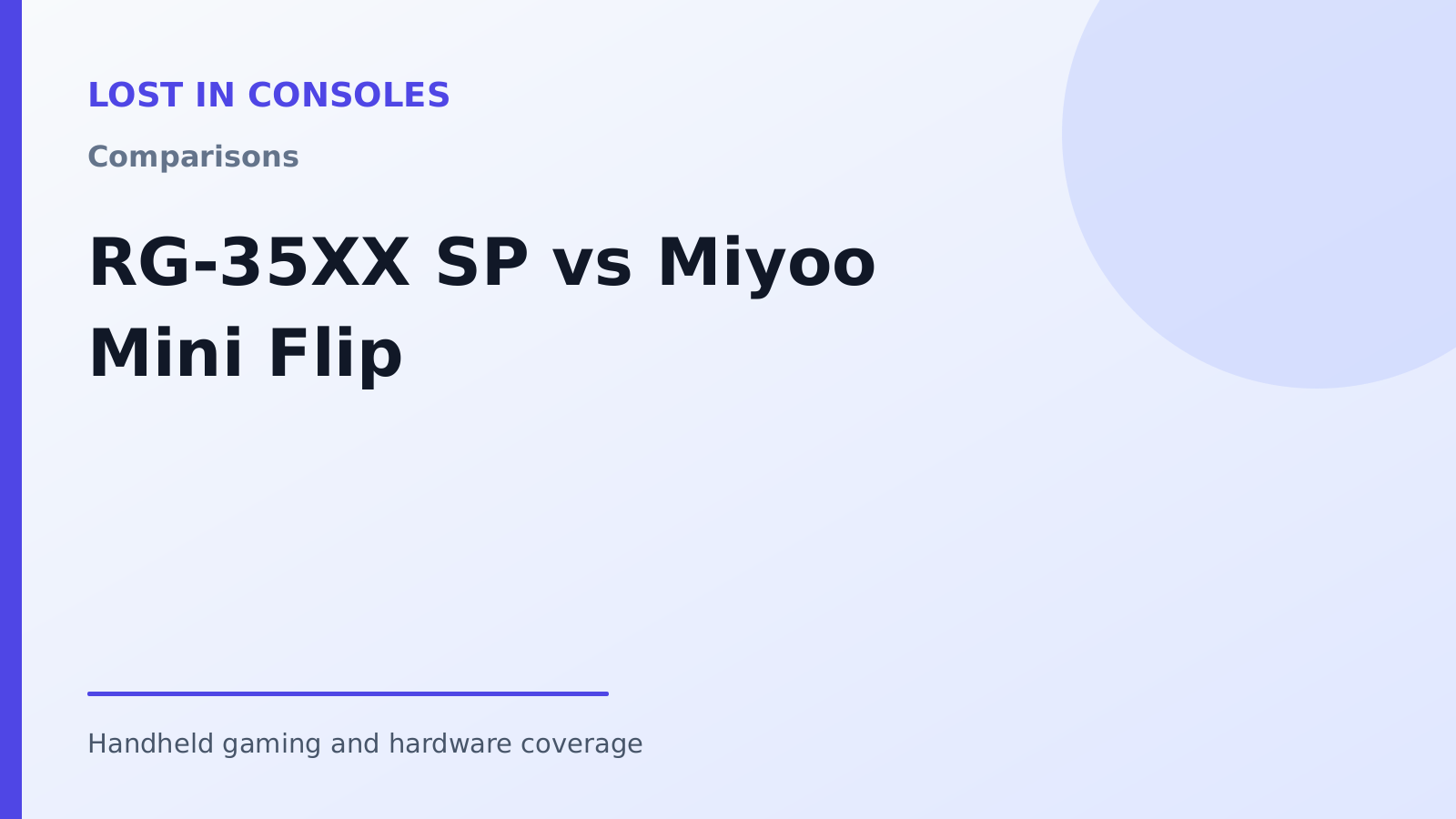 RG-35XX SP vs Miyoo Mini Flip