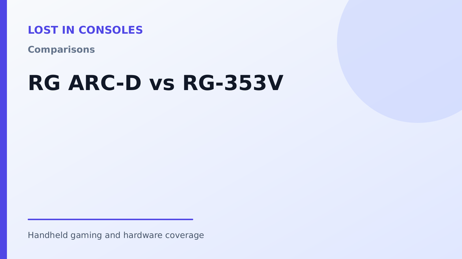 RG ARC-D vs RG-353V