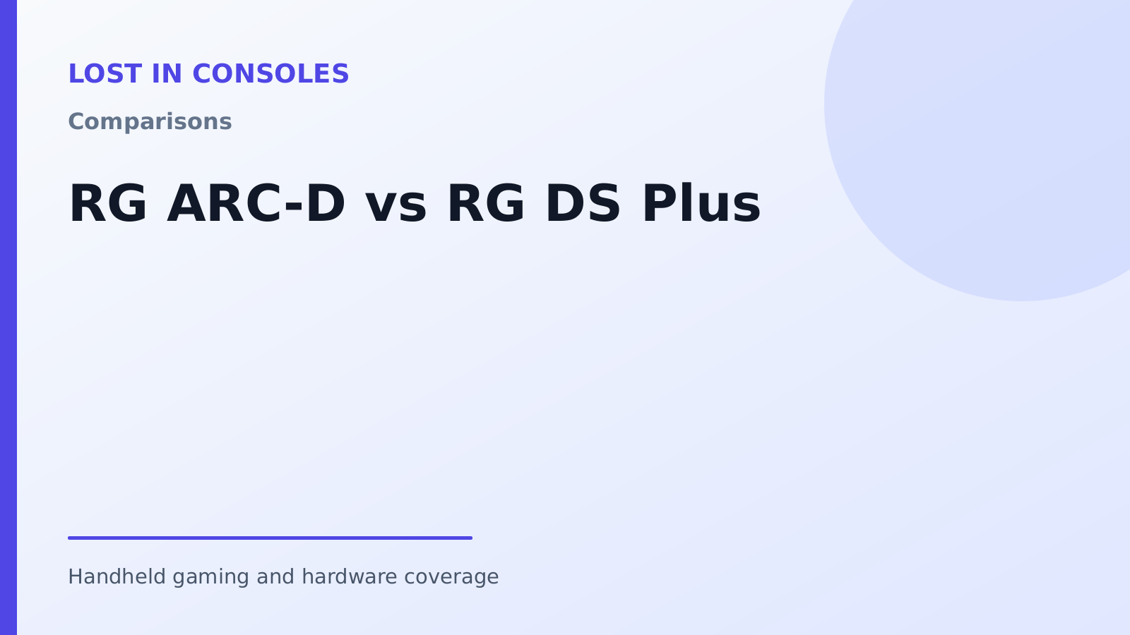 RG ARC-D vs RG DS Plus