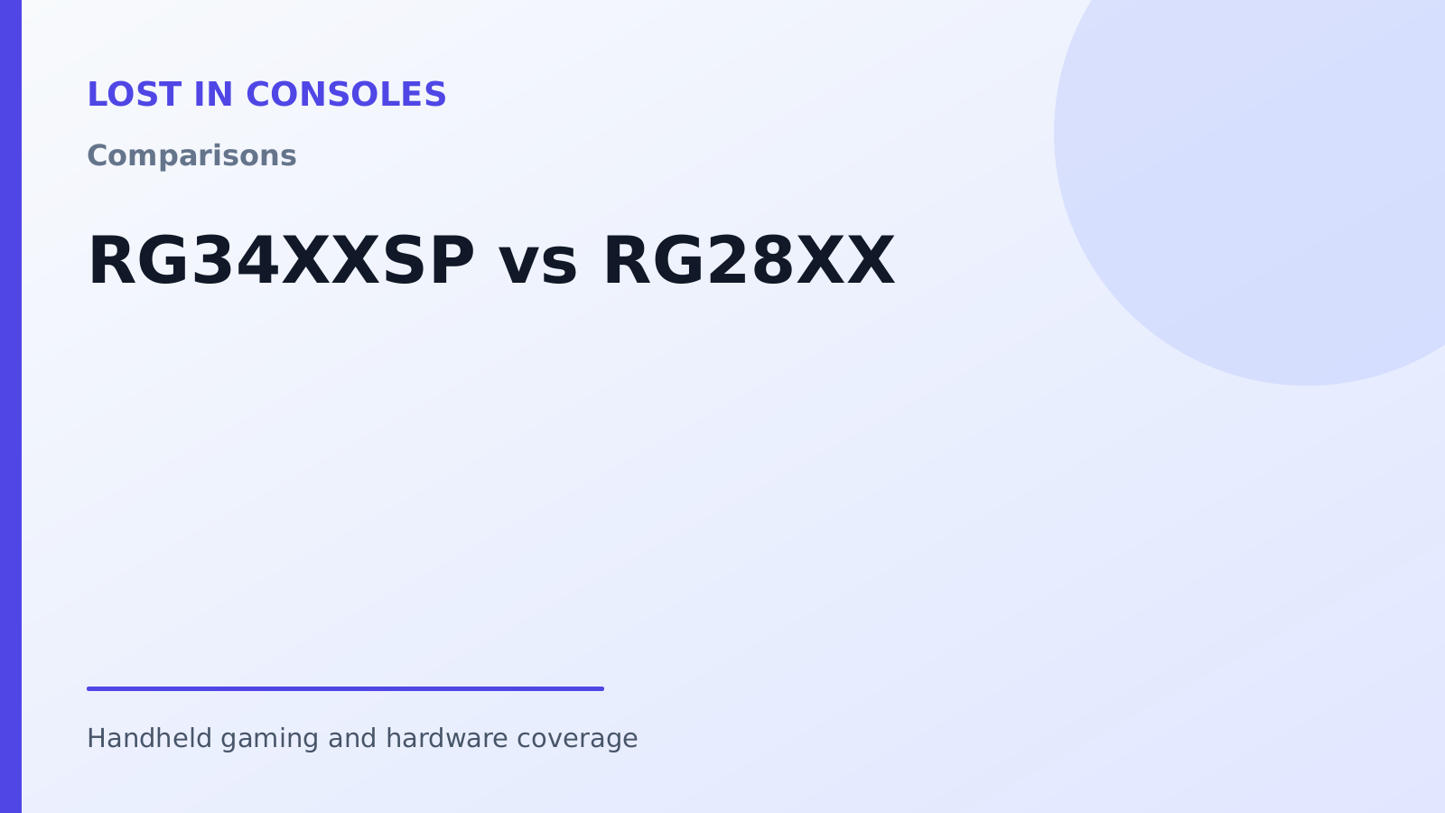 RG34XXSP vs RG28XX