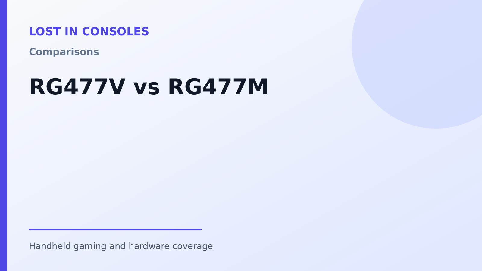 RG477V vs RG477M