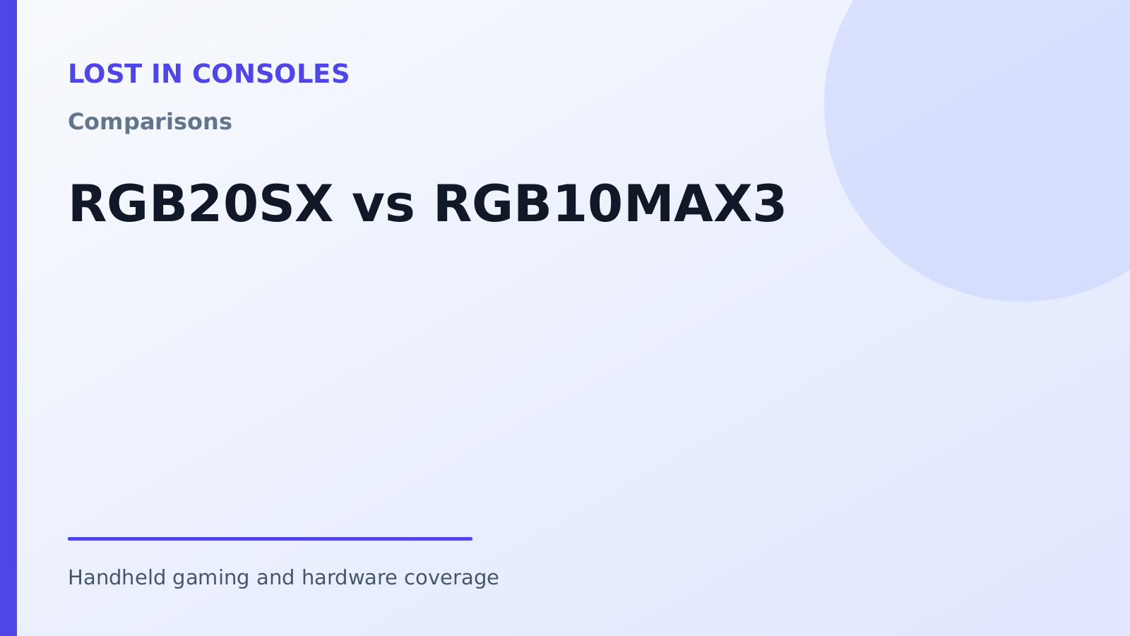 RGB20SX vs RGB10MAX3