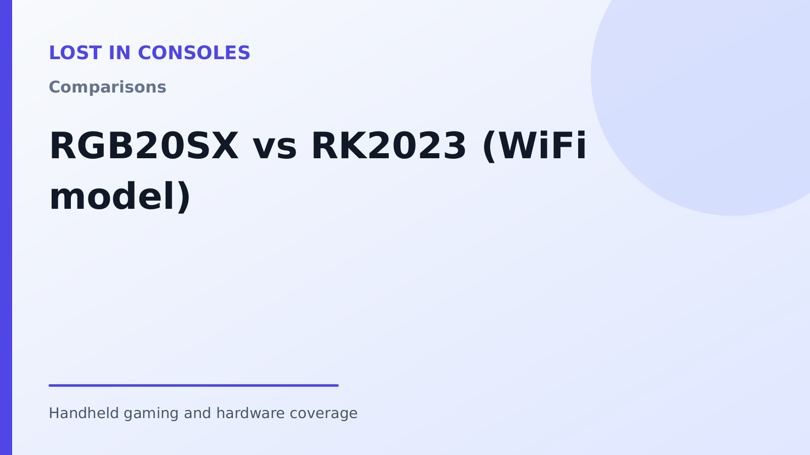 RGB20SX vs RK2023 (WiFi model)