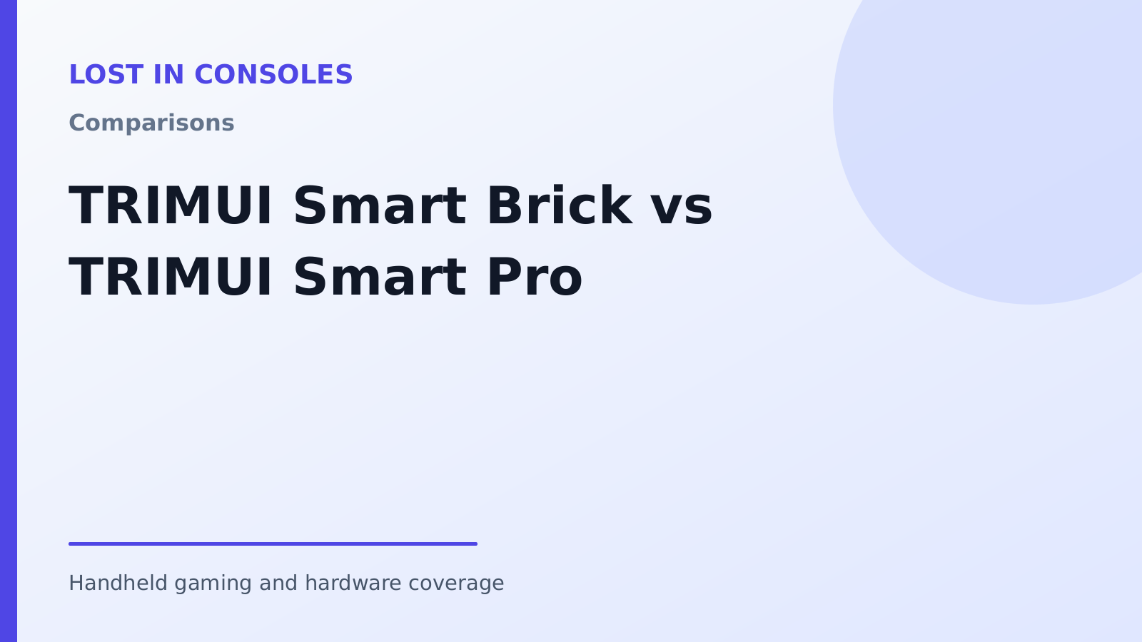 TRIMUI Smart Brick vs TRIMUI Smart Pro