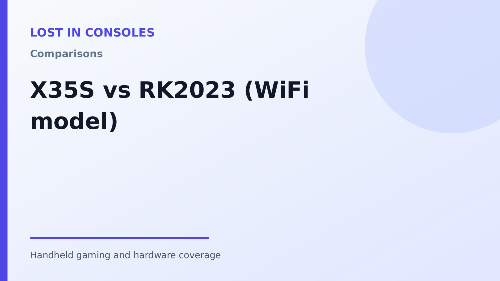 X35S vs RK2023 (WiFi model)